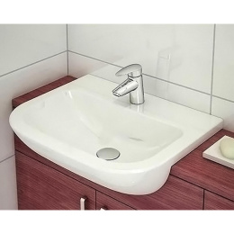 Раковина полувстраиваемая 55 см Vitra S20 (5524B003-0001) белый