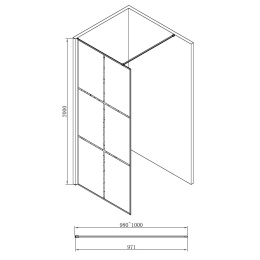 Душевая перегородка ABBER Immer Offen (AG62100B)