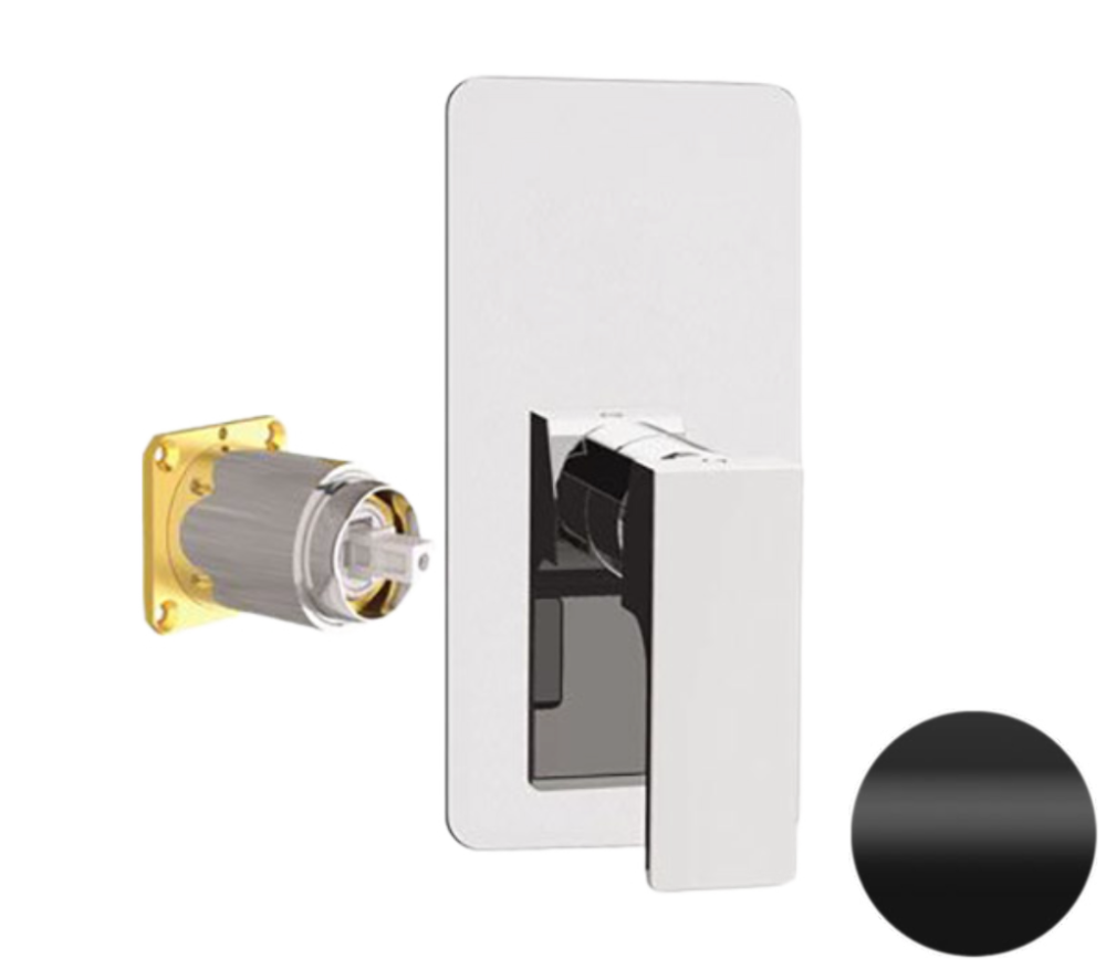 Фото Смеситель для душа Remer Absolute AU30KBNO, чёрный матовый