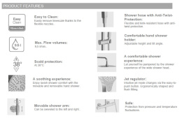 Villeroy&Boch Embrace Plus TVS1082500361 Душевая система с термостатом