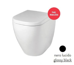 Приставной унитаз ArtCeram Faster (FSV004 03 00) черный глянцевый