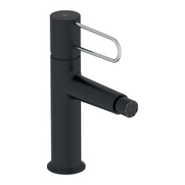 Фото Смеситель для биде Jacob Delafon Odeon Rive Gauche E21033-CP-BL, с донным клапаном, корпус черный, р