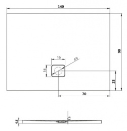Фото Душевой поддон Riho Basel 418 140x90 белый + сифон DC280050000000S