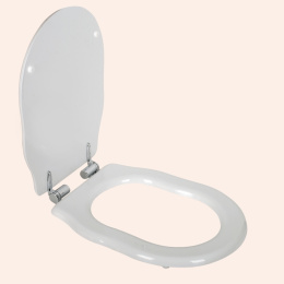 Крышка-сиденье Tiffany World Bristol TWBR07bi/cr белое/хром, для напольного унитаза