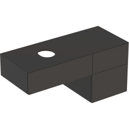 Тумба под раковину Geberit VariForm 501.184.00.1, 120 см, с сифоном, цвет тёмно-серый