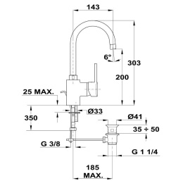 Фото Teka Ares 233620210 Смеситель для раковины