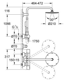 Душевая система Grohe Rainshower Cosmo (27374000) хром