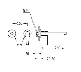 Фото Tres Class 20520002 Смеситель для раковины