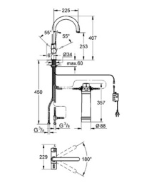 Grohe Blue 33249001 Смеситель для кухни, с функцией фильтрации воды