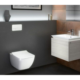 Подвесной унитаз Villeroy&Boch Legato 5663RSR1 безободковый, с крышкой сидением Slim Seat, с функцие