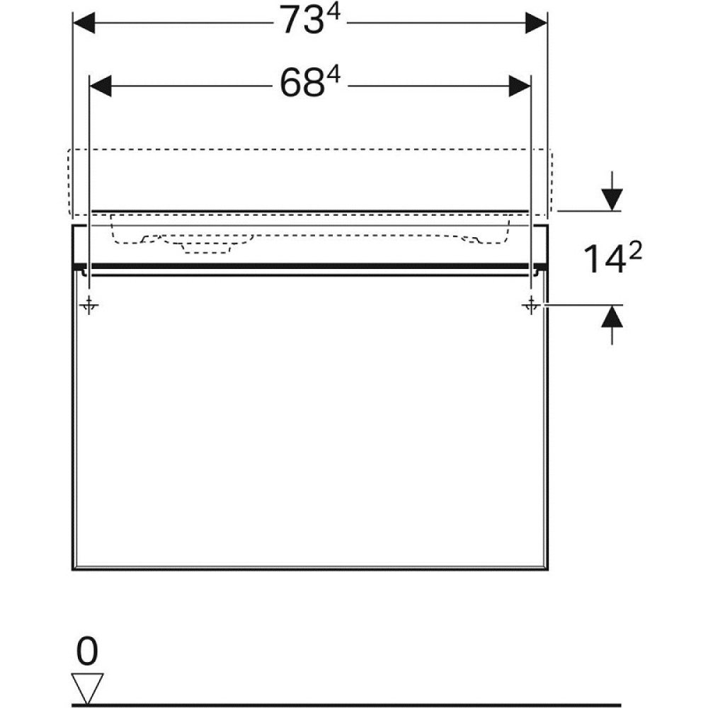 Geberit Citterio 500.557.JI.1 Тумба для раковины, с ящиками выдвижными