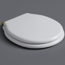Фото SIMAS Londra LO007 Сиденье для напольного унитаза, белый петли золото (микролифт)