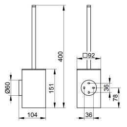Фото Туалетный ёршик Keuco Edition 90 19064010101, хром
