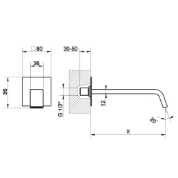 Излив для раковины Gessi Rettangolo (26208#031) хром