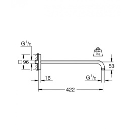 Кронштейн для верхнего душа Grohe Rainshower 26145000