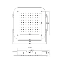 Верхний душ FIMA Carlo Frattini F2417CR 420х420 мм