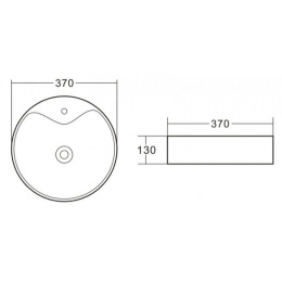 Раковина 37 см BelBagno (BB1400) круглая, санфаянс