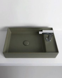 Раковина накладная 60 см ArtCeram Scalino (SCL003 24 00) зеленый