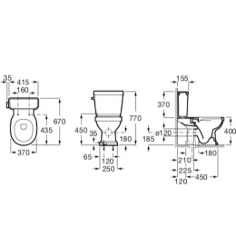 Фото Бачок для унитаза Roca Carmen (3410A1000) белый