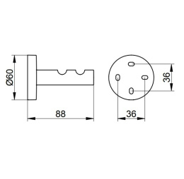 Крючок для полотенца Keuco Edition 90 19015010000 двойной