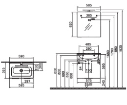 Комплект мебели Vitra Mia (75023) белый
