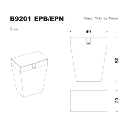 Фото Colombo Design Black&White B9201.EPN Бельевая корзина (чёрный)