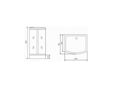 Фото Душевая кабина 120x90x220 Timo (T-8815F) С гидромассажем, акрил, Поддон низкий