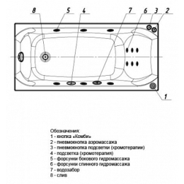 Акриловая ванна 170x70 Aquatek (ALF170-0000007), прямоугольная