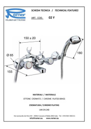 Фото Смеситель Remer для ванны короткий нос RR 02Y 1/2 рез