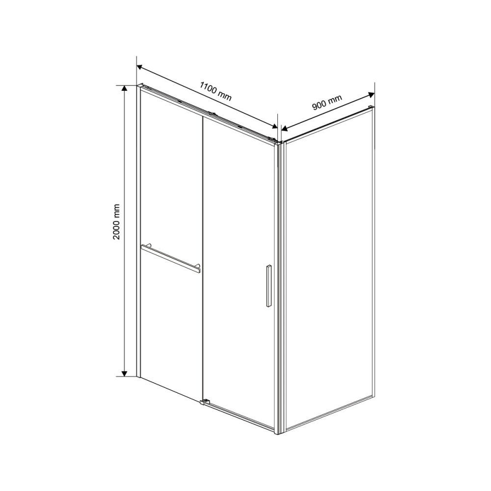 Душевой уголок Vincea Slim Soft (VSR-1SS9011CLB) черный