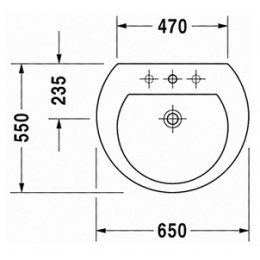 Раковина 65 см Duravit Darling New 2621650000, белый