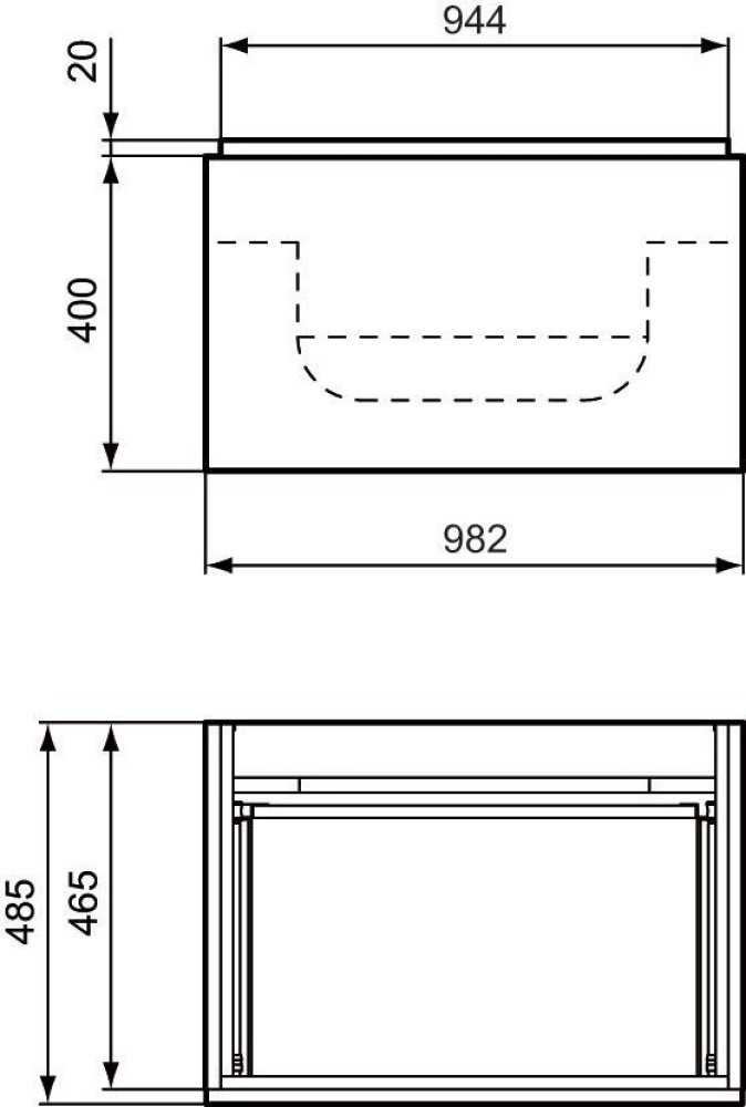 Подстолье для раковины T7227 Ideal Standard Step