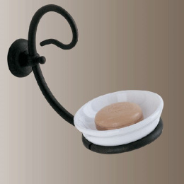 Мыльница Globo Paestum (PA039) Белый, Состаренный металл