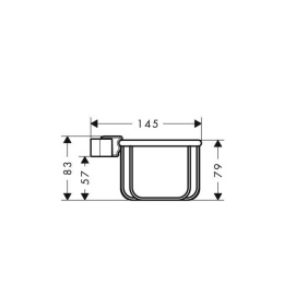 Hansgrohe Axor Montreux 42066820 Мыльница-короб (шлиф.никель)