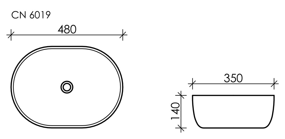 Фото Накладная раковина Ceramica Nova ELEMENT CN6019