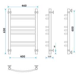 Водяной полотенцесушитель Energy Prestige 60х40