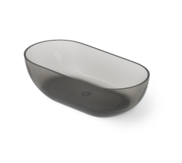 Фото Ванна отдельностоящая DEA Design Shadow (DD8619 1650 R4) из полиэфирной смолы, Smoky Black