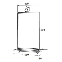 Ideal Standard Motion W5506CT зеркало с полкой, цвет венге