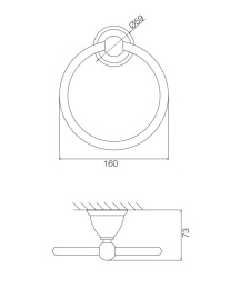 FIMA Carlo Frattini Style F6042/1CR Кольцо для полотенца 16 см