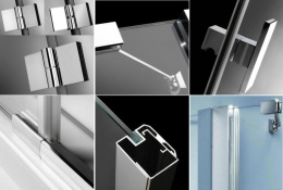 Фото Дверь душевого уголка Radaway Almatea KDJ+S 90x80x80 L1 профиль Хром стекло прозрачное 31556-01-01L1