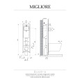 Migliore Quadra 20453 Сист. инсталляции h1150x300 мм. д/подв. WC, с возм. угл.уст-ки
