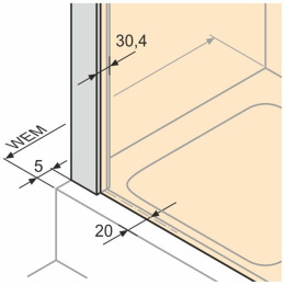 Фото Душевая дверь Huppe X1 140401.069.321 с неподвижным сегментом 190 x 100 см