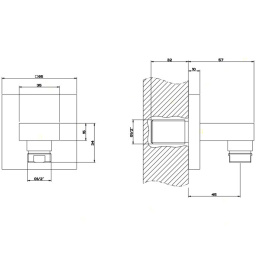 Фото Шланговое подсоединение Gessi Rettangolo (20169#299) черный