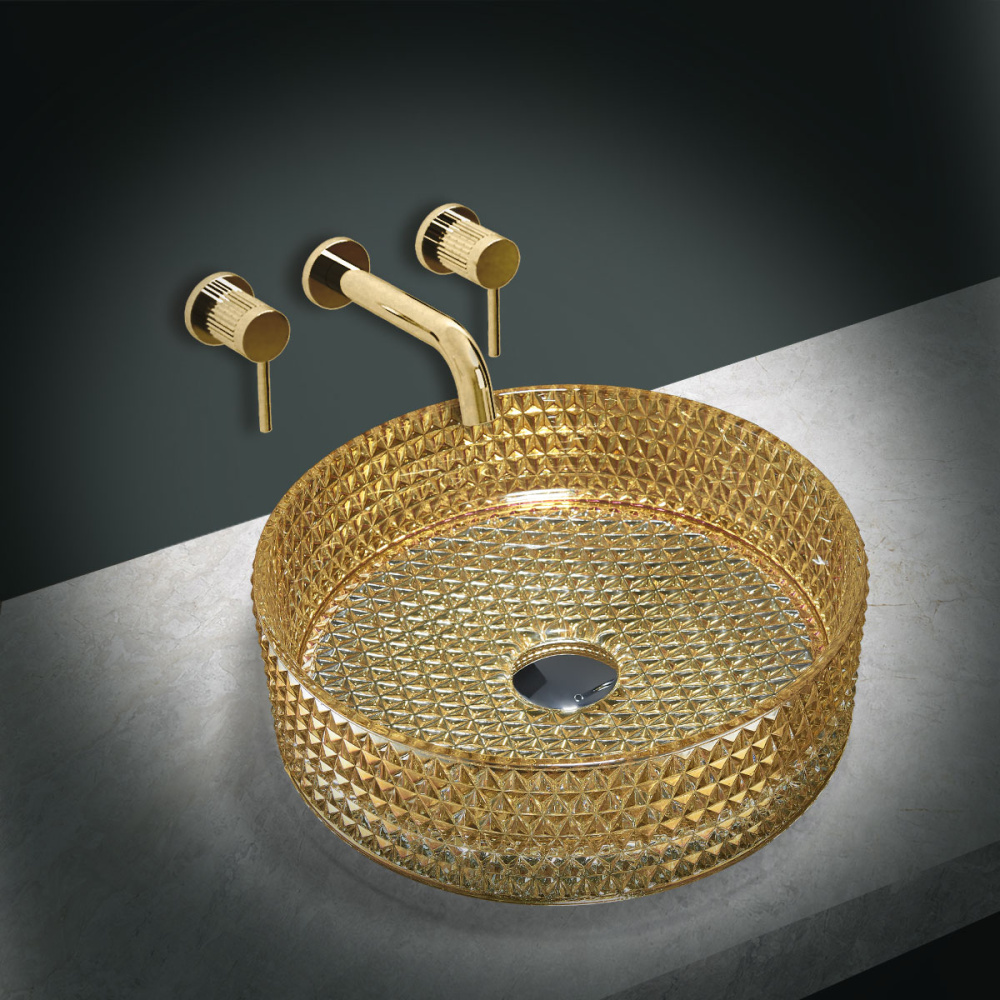 Фото Накладная раковина Vincea (VBS-5GL05) золото