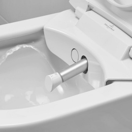 Фото Унитаз подвесной Villeroy & Boch ViClean-I V0E200R1 с функцией биде, альпийский белый CeramicPlus