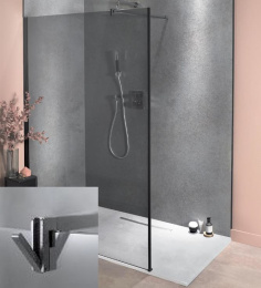 Фото Душевой уголок Jacob Delafon Contra Walk In E22W120-BLV 120 см, с горизонтальной штангой и крючком, 