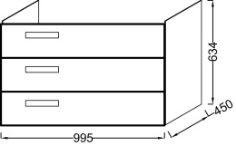 Тумба под раковину Jacob Delafon Rythmik, EB1310-E10, 100 см, цвет квебекский дуб