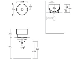 Фото Накладная раковина SIMAS PO.MO (PO 03) белый