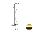 Душевая система термостатическая с изливом Remer Elegance EQ34A7MMSSOFDO, золото глянцевое