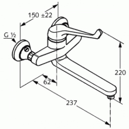 Смеситель для раковины Kludi MEDI-MIX (331110564) хром